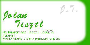jolan tisztl business card
